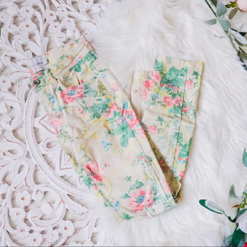 ASOS Petite Floral Skinny Denim
